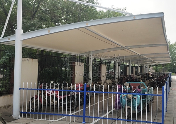 膜結(jié)構(gòu)自行車棚-東營市東營賓館交付使用