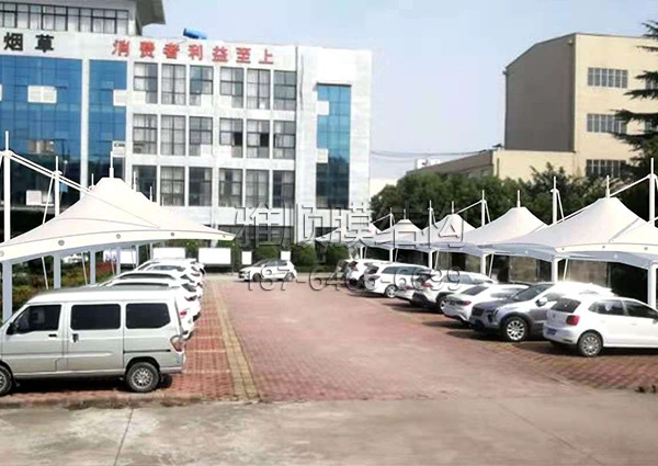 膜結(jié)構(gòu)停車棚-河南新鄭中國煙草交付使用